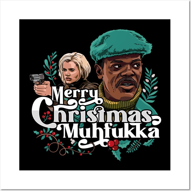 Merry Christmas Muhfukka - Samuel L Jackson Wall Art by RetroReview